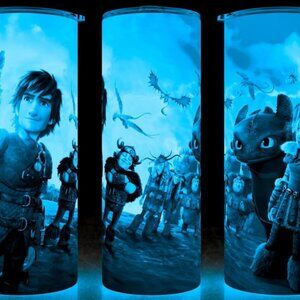 Glow in the Dark How to Train Your Dragon  Night Fury Movie Cup Mug Tumbler 20oz